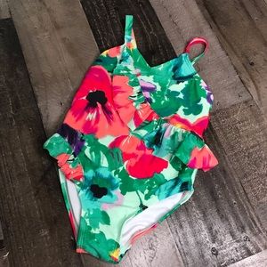 Watercolor Floral One Piece Swimsuit